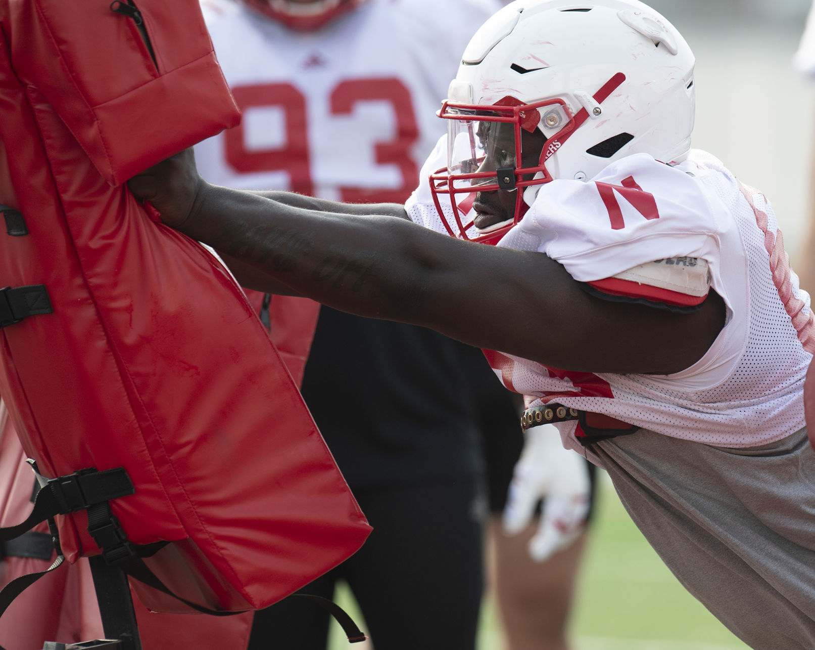 NU football practice, 8.4